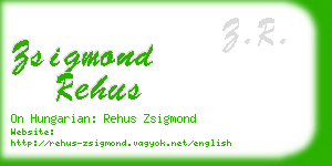 zsigmond rehus business card